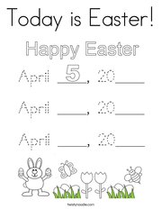 Today is Easter Coloring Page