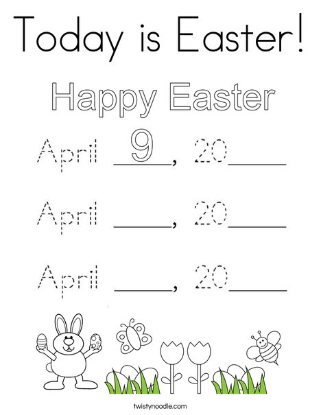 Today is Easter! Coloring Page