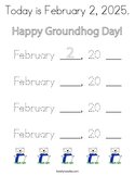 Today is February 2, 2025 Coloring Page