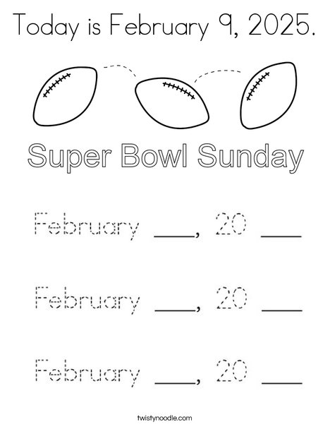 Today is February 7, 2021. Coloring Page