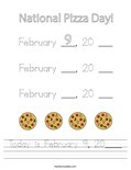 Today is February 9, 20____ Worksheet