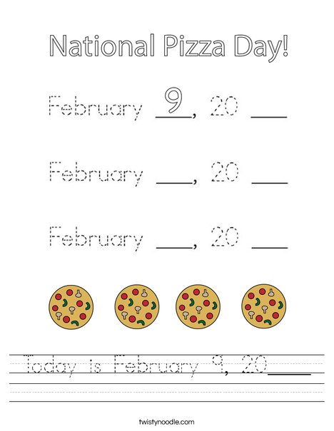 Today is February 9, 2021. Worksheet