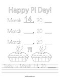 Today is March 14, 20 ____. Worksheet