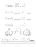 Today is March 29, 20___. Worksheet