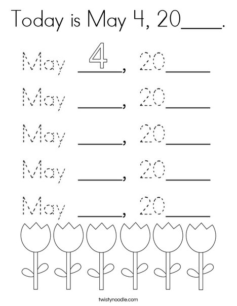 today is may 4 20 coloring page twisty noodle