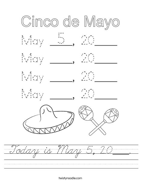 Today is May 5, 2020. Worksheet