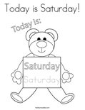 Today is Saturday! Coloring Page