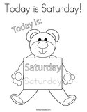 Today is Saturday Coloring Page