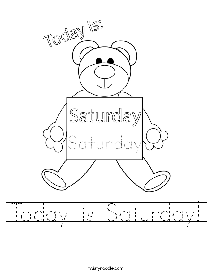 Today is Saturday! Worksheet