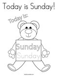 Today is Sunday! Coloring Page