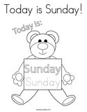 Today is Sunday Coloring Page