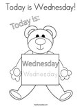 Today is Wednesday! Coloring Page
