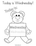 Today is Wednesday Coloring Page