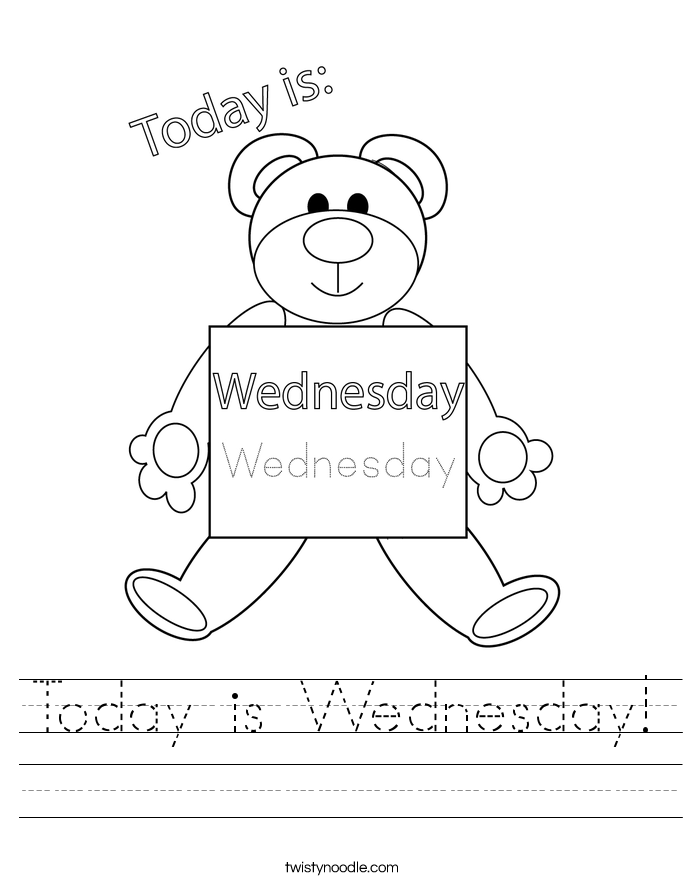 Today is Wednesday! Worksheet