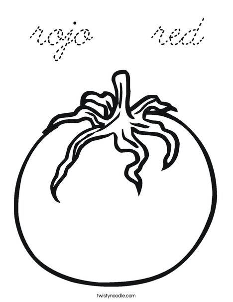 Tomato Coloring Page