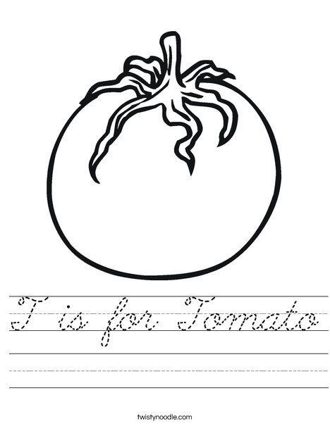 Tomato Worksheet