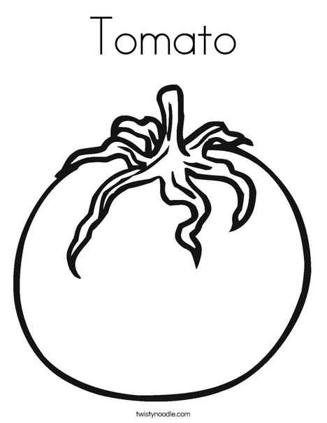 Tomato Coloring Page