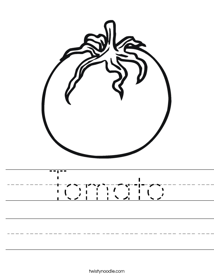 tomato worksheet twisty noodle