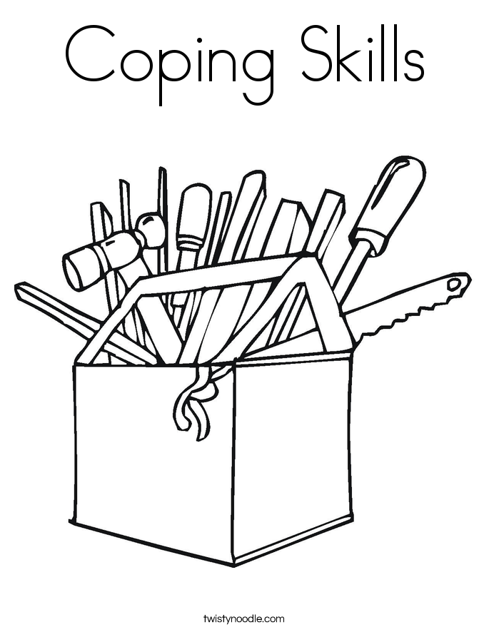 Coping Skills Coloring Page