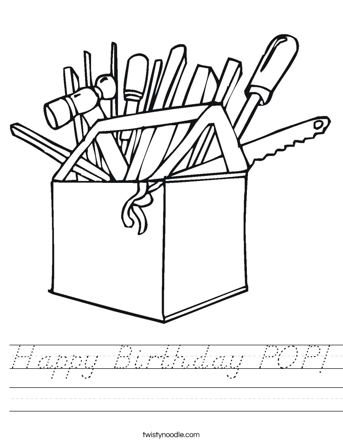 Happy Birthday POP! Worksheet