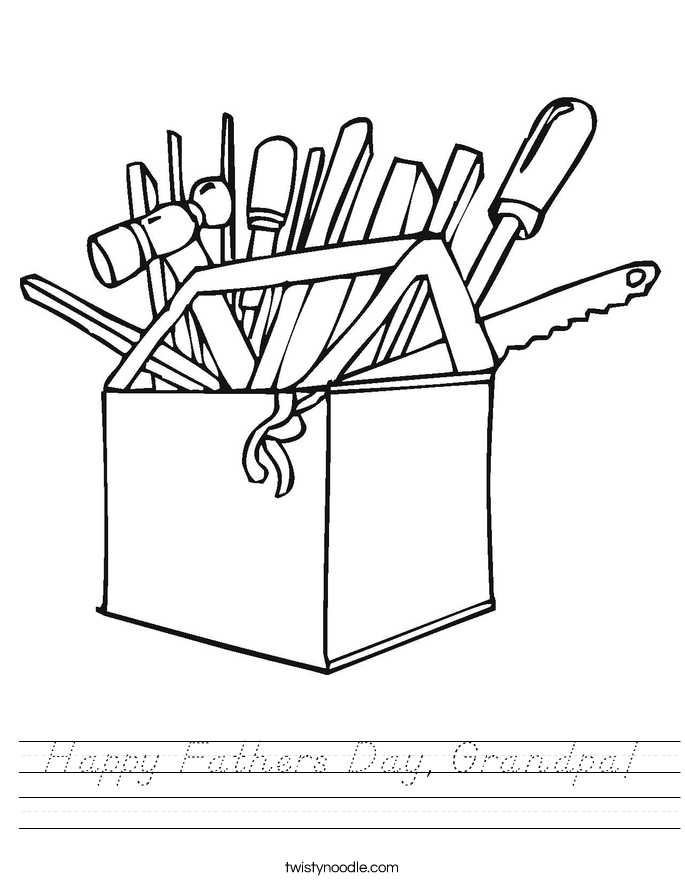 Happy Fathers Day, Grandpa! Worksheet