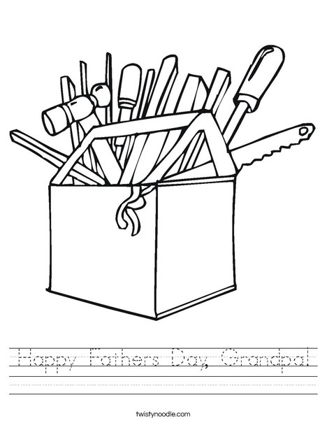 Download Happy Fathers Day Grandpa Worksheet Twisty Noodle