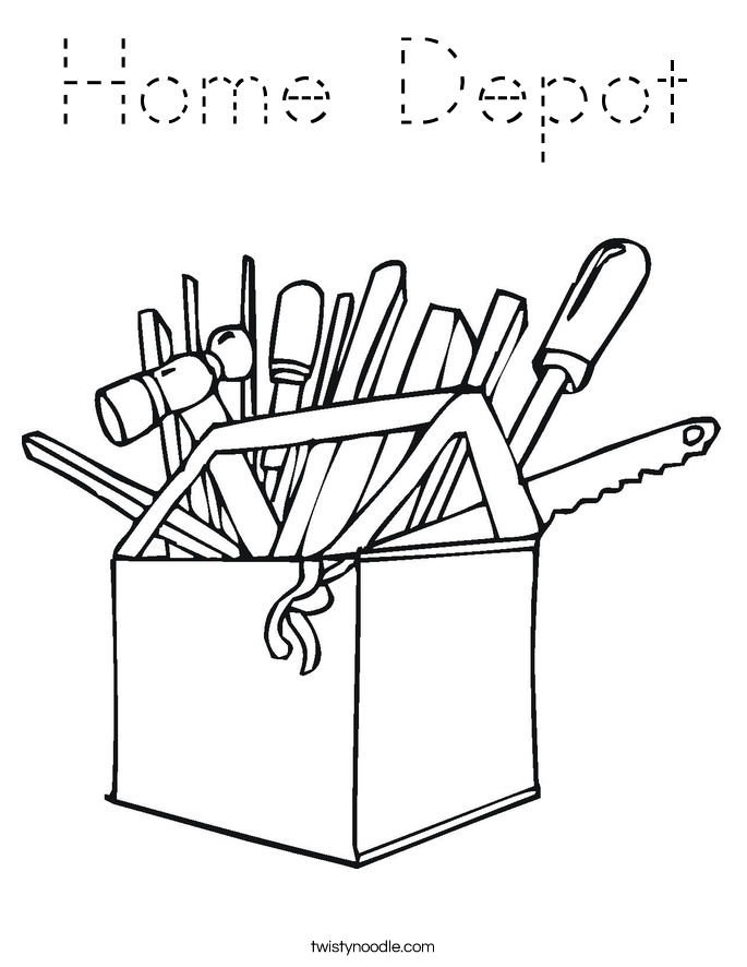 Home Depot Coloring Page