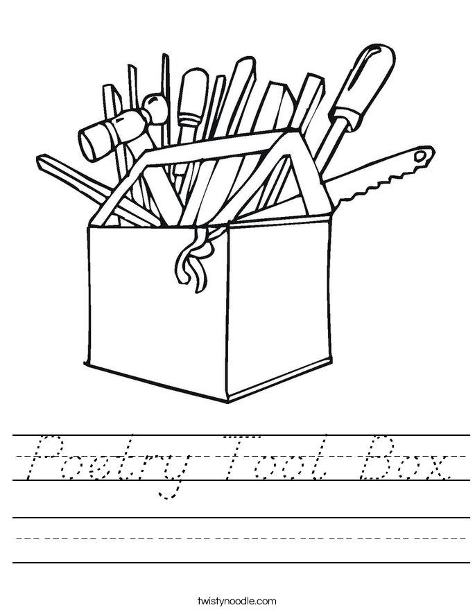 Poetry Tool Box Worksheet