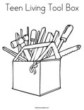 Teen Living Tool Box Coloring Page