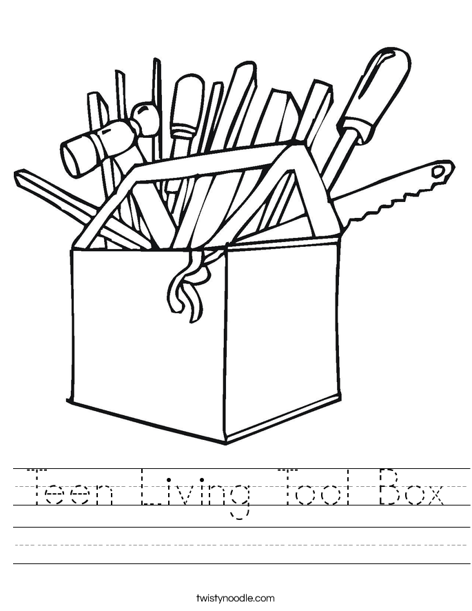 Teen Living Tool Box Worksheet