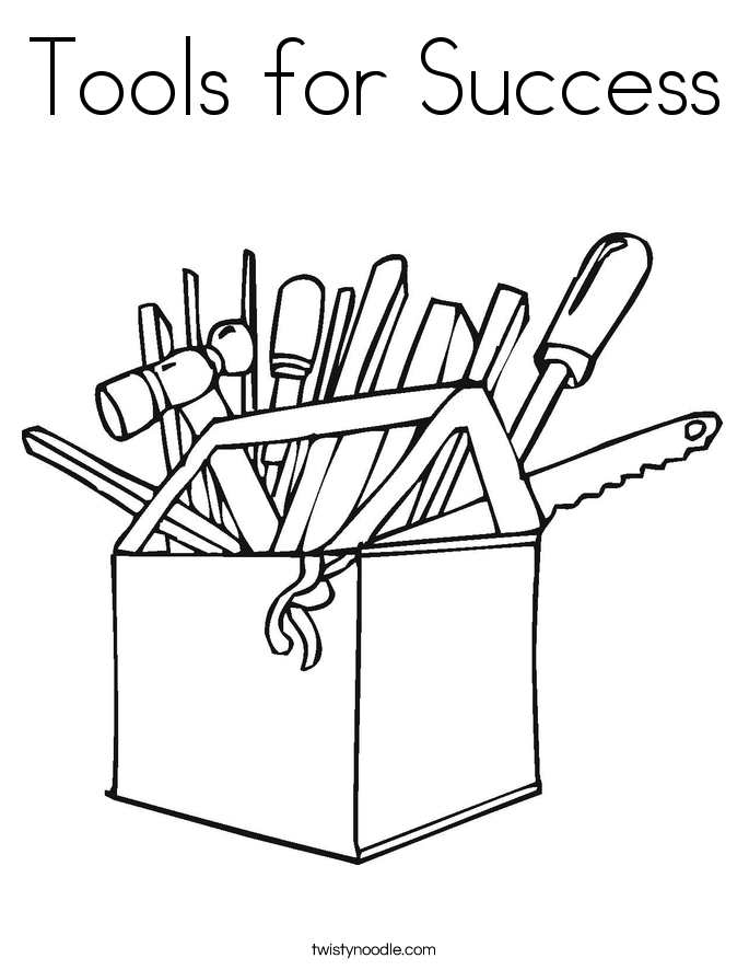 Tools for Success Coloring Page
