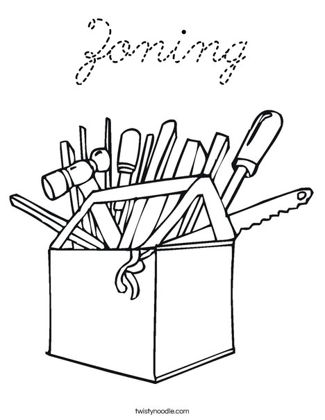 Tool Box Coloring Page