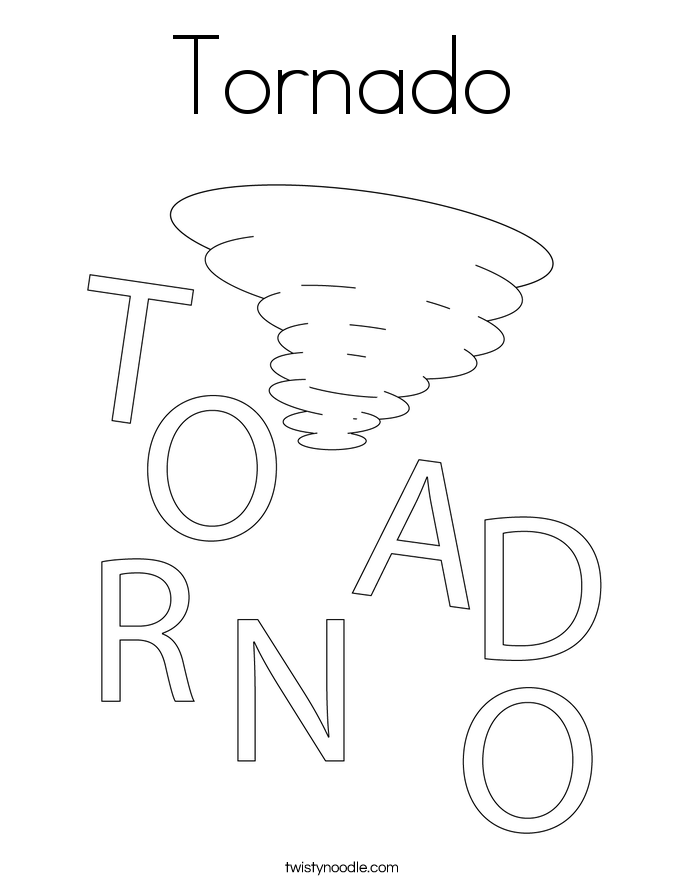 Tornado Coloring Page