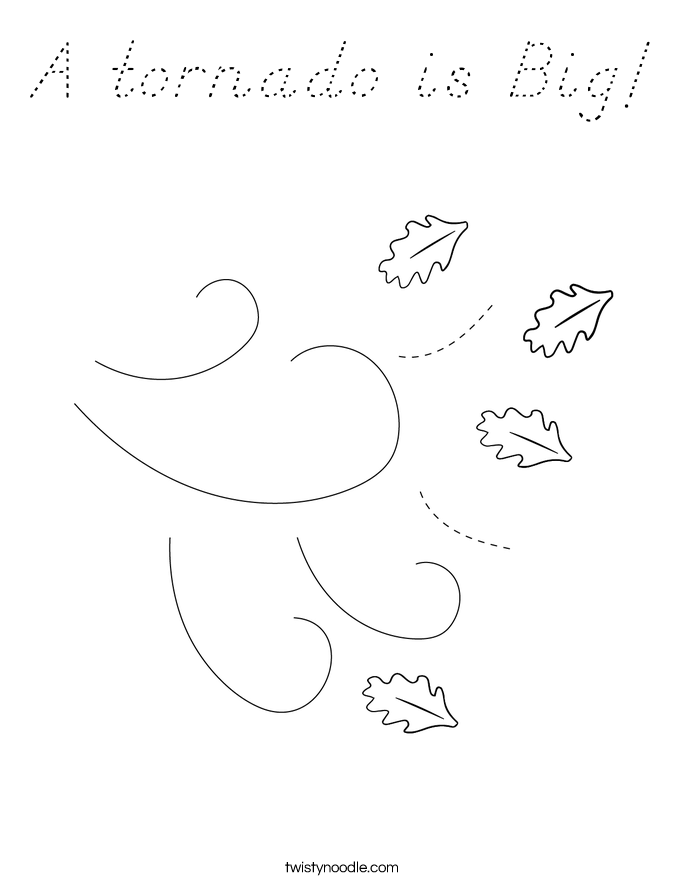 A tornado is Big! Coloring Page