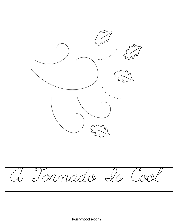 A Tornado Is Cool Worksheet