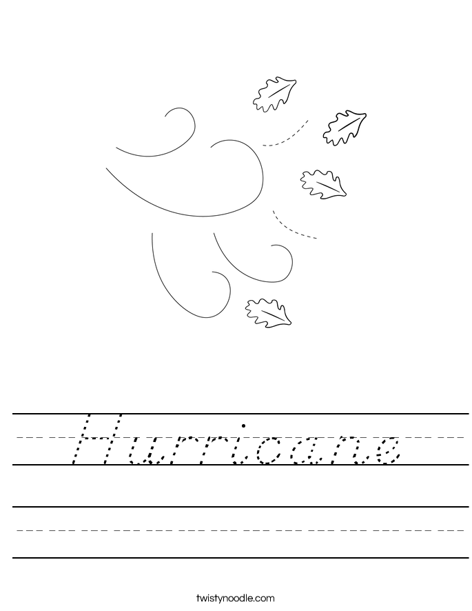 hurricane worksheet dnealian twisty noodle