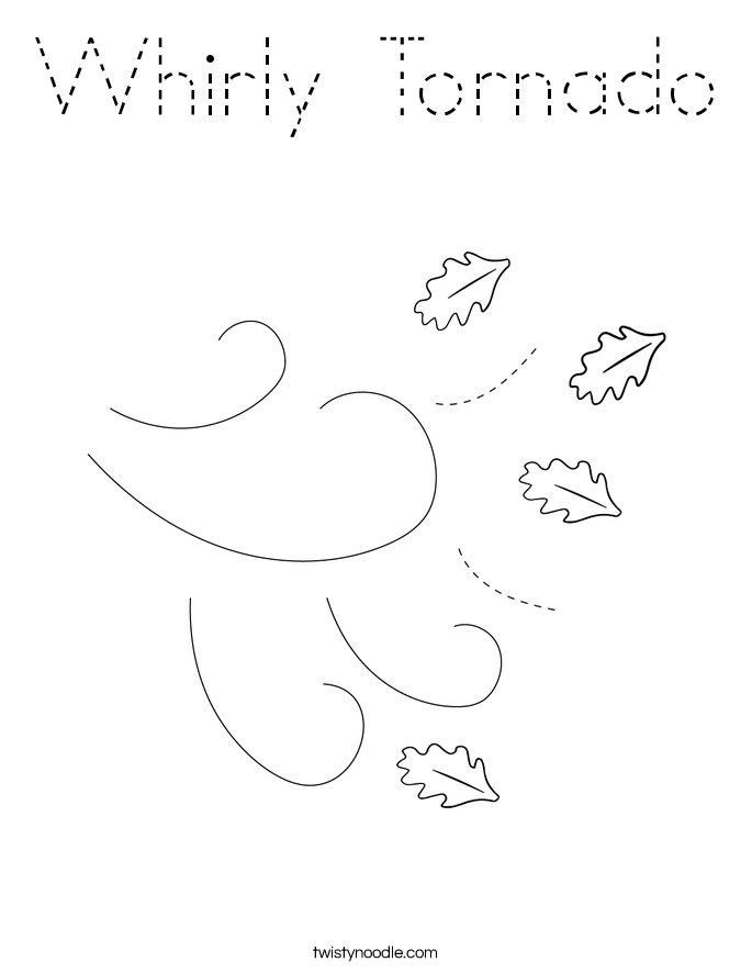 Whirly Tornado Coloring Page