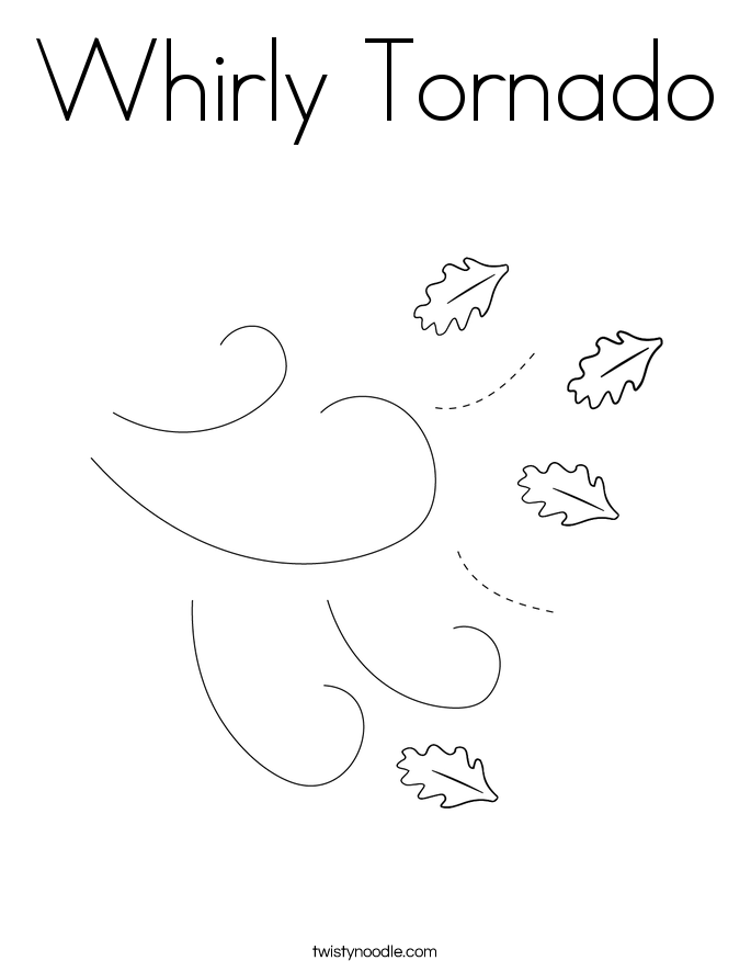 Whirly Tornado Coloring Page