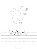 Windy Handwriting Sheet