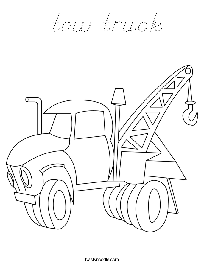  tow truck Coloring Page