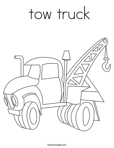 Tow Truck Coloring Page