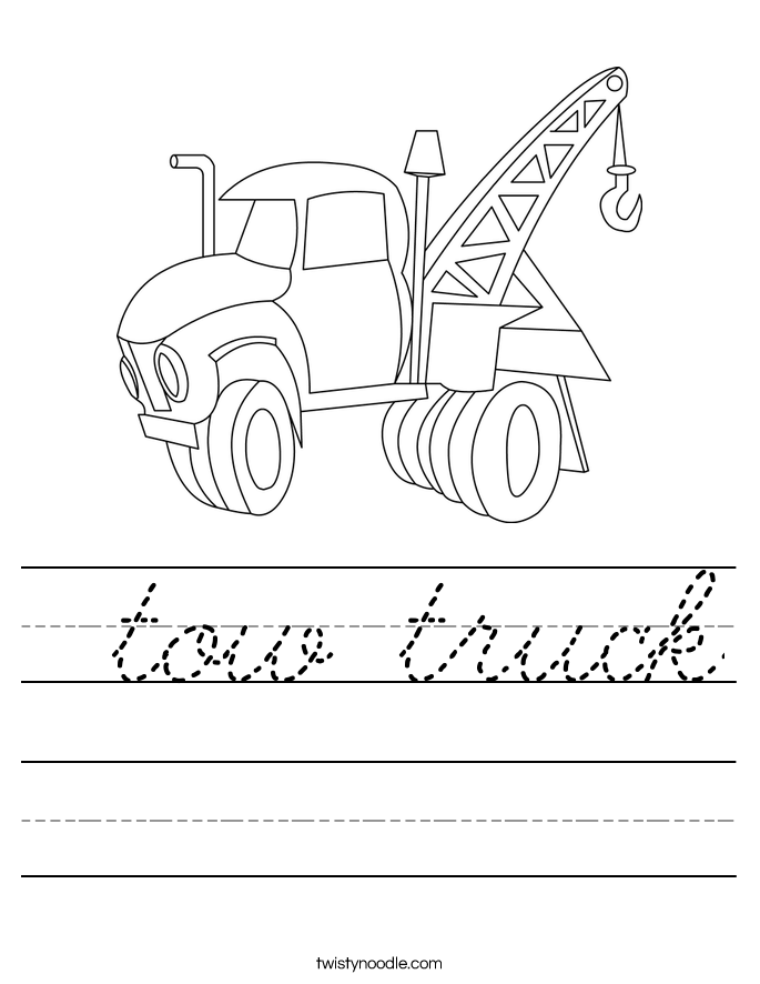  tow truck Worksheet