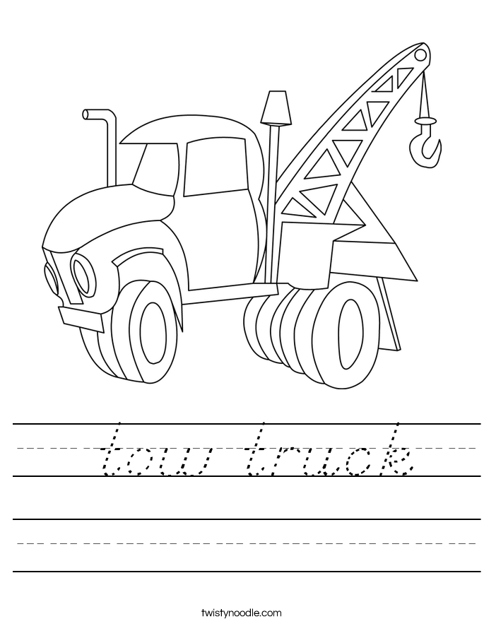  tow truck Worksheet