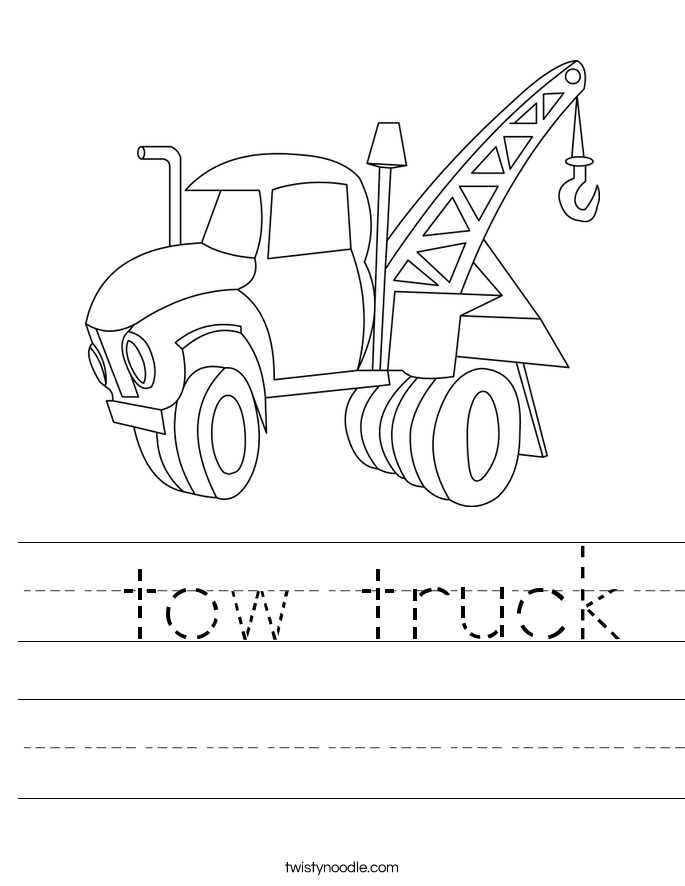  tow truck Worksheet