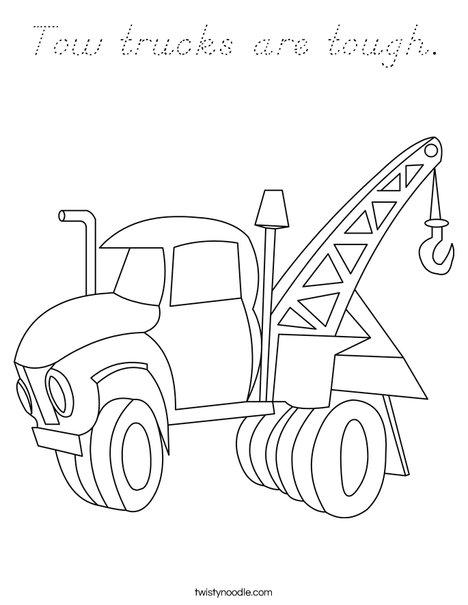 Tow Truck Coloring Page