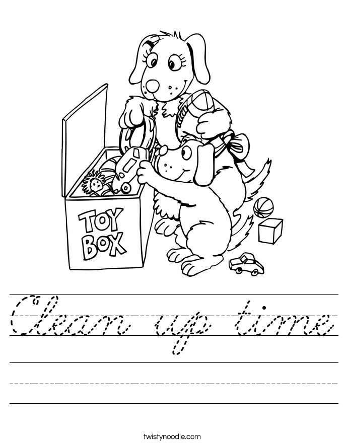 Clean up time Worksheet