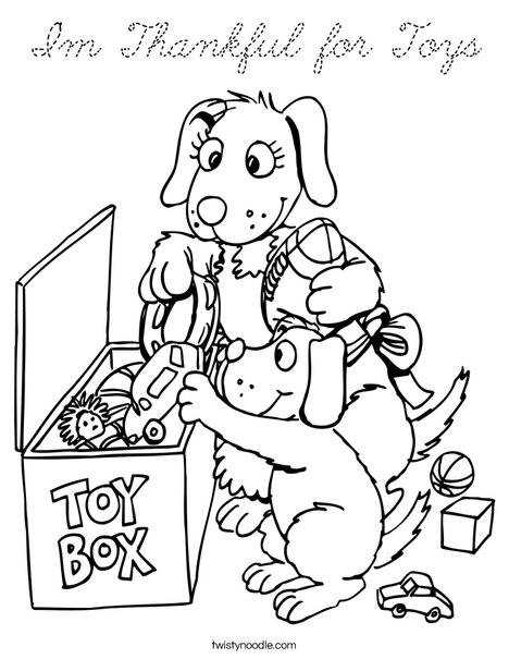 Toy Box Coloring Page
