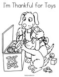 I'm Thankful for ToysColoring Page
