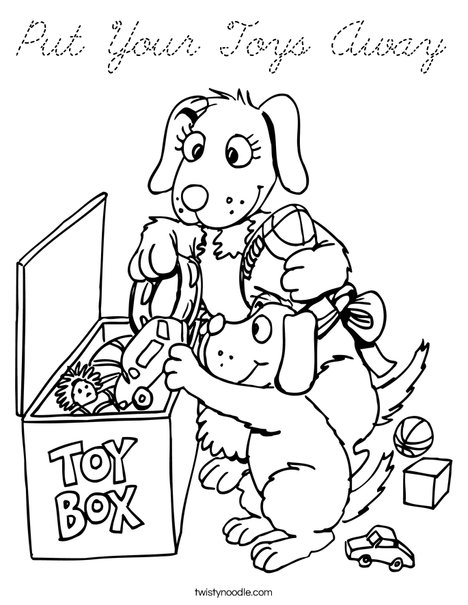 Toy Box Coloring Page