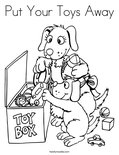 Put Your Toys Away Coloring Page